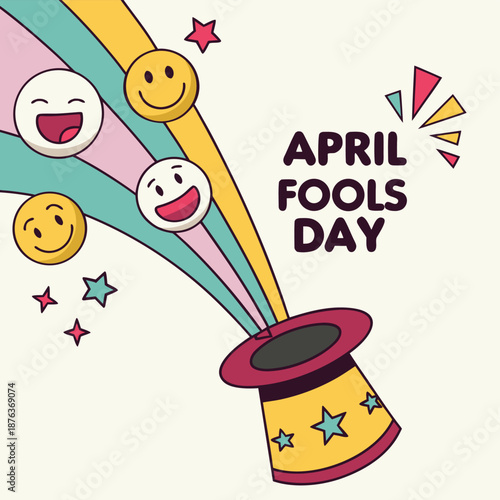 April fools day prank surprise illustration