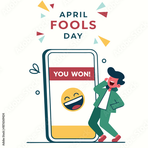 April fools day prank surprise illustration