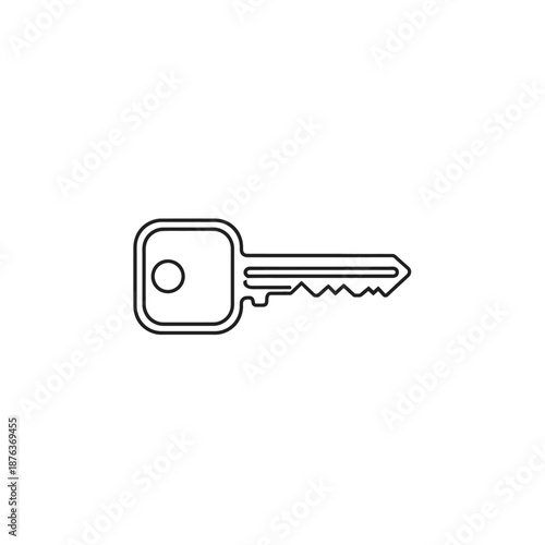 Close-up of a Car Key on a White Background for Security and Access