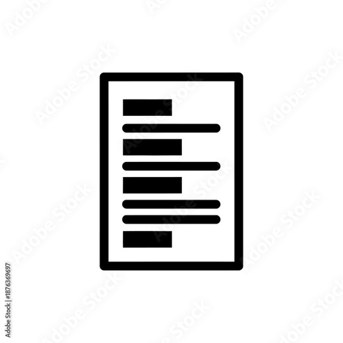 Close-Up of a Document with Text and Lines for Business and Office Use