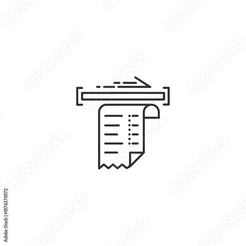 Close-up of a receipt and scanner symbolizing point of sale transaction in retail environment