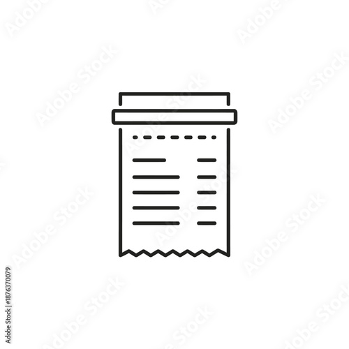 Close-up of a Receipt with Detailed Paper Text for Shopping and Transaction Documentation