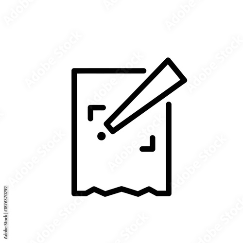 Close-up of a Sharp Pencil Writing on a White Digital Tablet Screen for Creative Design