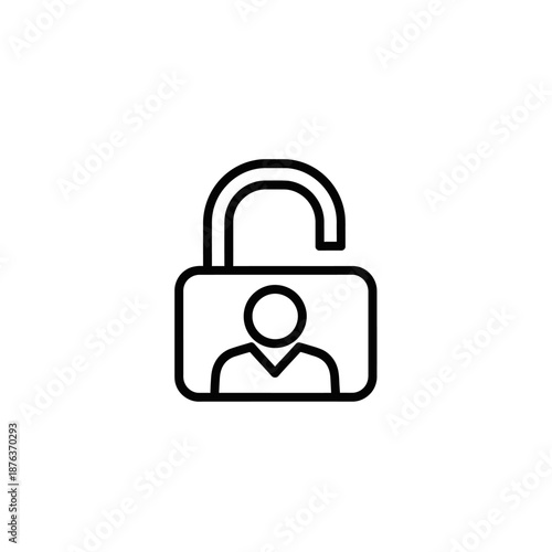 Close-up of a Security Padlock on a Digital Lock Screen for Privacy Protection