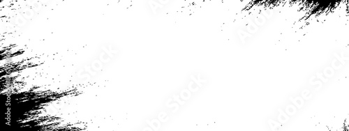 Black and White Grunge Border Texture Overlay Distressed Ink Splatter Frame Effect Abstract Artistic Background Element