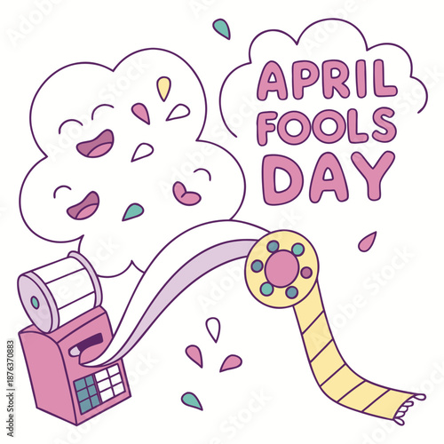 April fools day prank surprise illustration