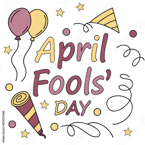 April fools day prank surprise illustration