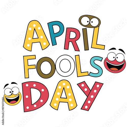April fools day prank surprise illustration