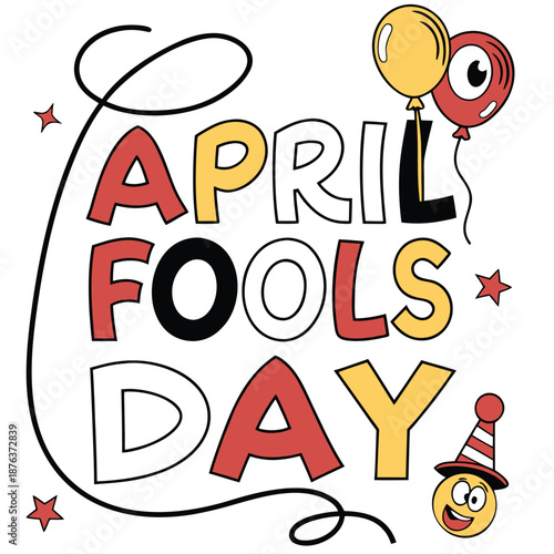 April fools day prank surprise illustration