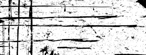 High contrast black and white grunge texture vector overlay background with scratches splatters and distressed lines