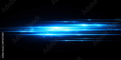 An abstract dark blue wallpaper featuring glowing light particles and digital motion waves that create a textured energy backdrop with a soft night flare