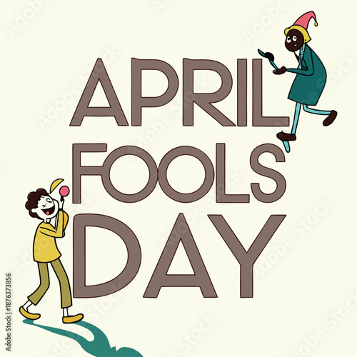 April fools day prank surprise illustration