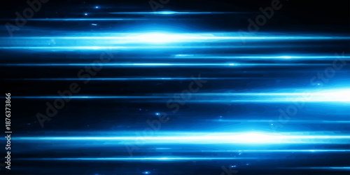 Futuristic blue abstract background featuring a bright gradient texture with stars, motion lines, and a digital vector pattern for a high-speed technology wallpaper design