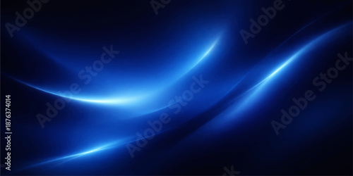 Abstract blue background with flowing waves of light and dark motion featuring digital laser rays and energy glows in a textured wallpaper illustration