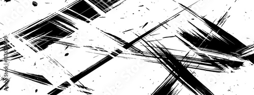 Abstract Monochrome Grunge Texture Background Distressed Vector Illustration