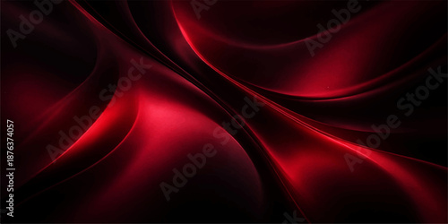 A smooth flowing dark red silk and satin fabric background featuring soft waves and light curves in a velvet textile pattern for a luxury wallpaper design