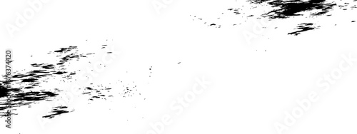 Black Grunge Ink Splatter Overlay Texture Vector