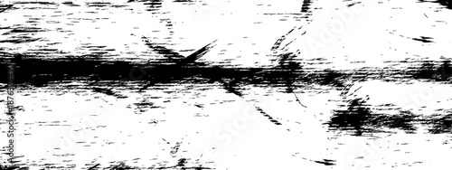Black and White Horizontal Scratch Grunge Texture Vector Overlay Distressed Surface Background Element