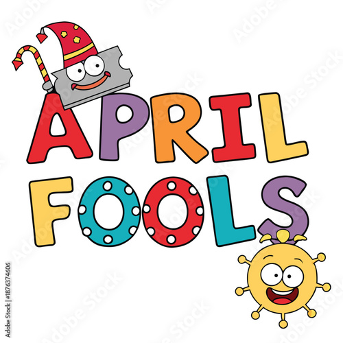 April fools day prank surprise illustration