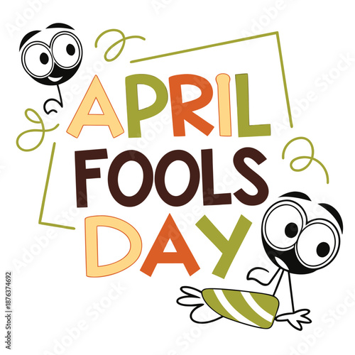 April fools day prank surprise illustration