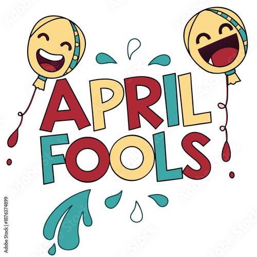 April fools day prank surprise illustration