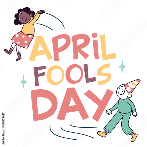 April fools day prank surprise illustration
