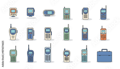 Collection of Various Mobile Phones and Devices.
