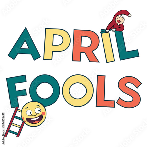 April fools day prank surprise illustration