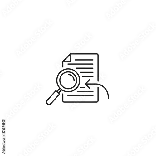 Close-up of Hand Holding Magnifying Glass Over Document for Search and Investigation