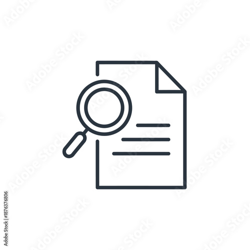 Close-Up of Magnifying Glass Examining Document for Research or Analysis