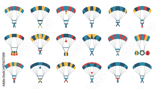 Parachutes in Various Colours and Designs.