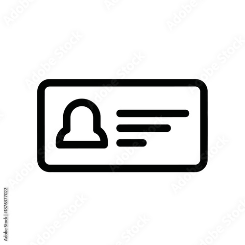 Close-up of Identification Card with Profile Icon and Text in Hand