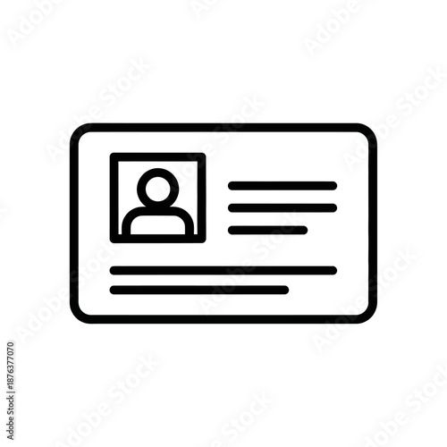 Close-up of Person ID Card with Personal Information and Photo for Identification