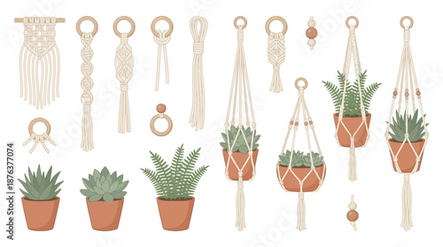 Potted Plants and Hanging Planters Decor.