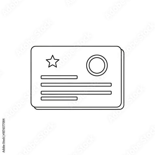 Close-up of Personal Identification Card with Security Features for Verification