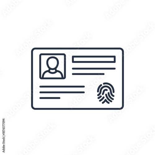 Close-up of Person Identification Card with Personal Details and Fingerprint