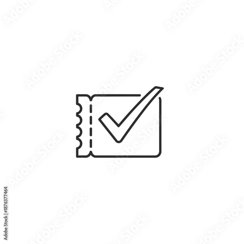 Confirmation Checklist Icon for Task Completion and Approval