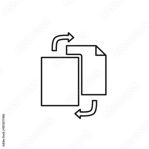 Creative Abstract Illustration of Paper and Document Transformation Process