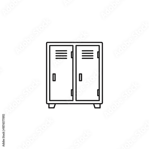 Digital Illustration of Locked Storage Lockers for Security and Storage Solutions