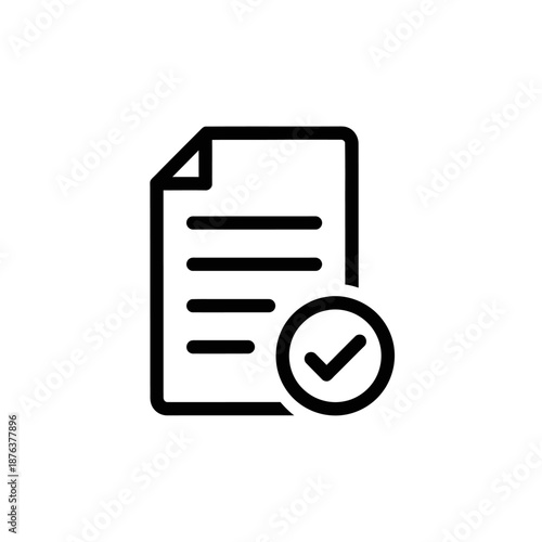 Document Certification Icon for Legal and Official Validation Use
