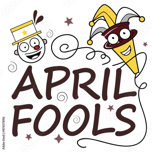 April fools day prank surprise illustration