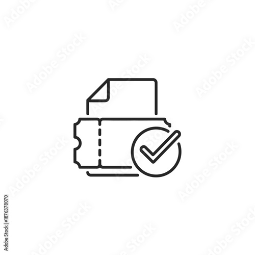 Digital Ticket for Event Access with Verification Icon