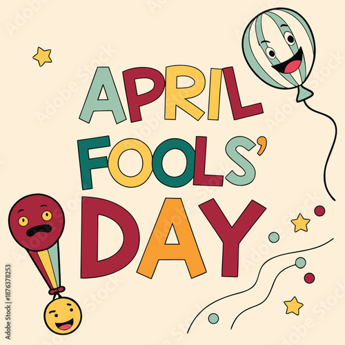 April fools day prank surprise illustration