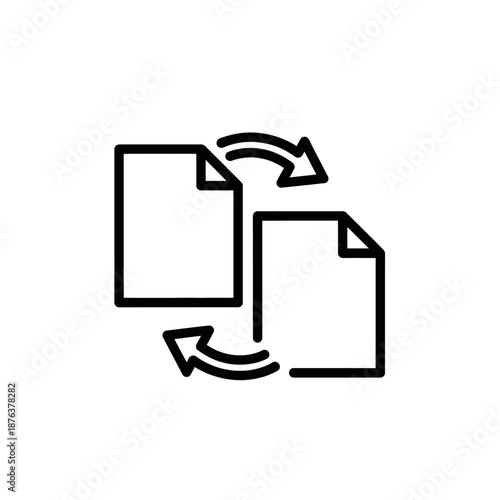 Document Transfer and Data Exchange Symbol for Digital Communication
