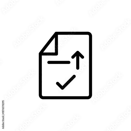 Document Upload and Verification Icon for Digital Files and Data Management