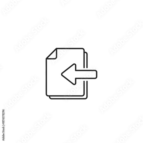 Document Transfer Icon, Digital File Sharing Symbol for Technology Use