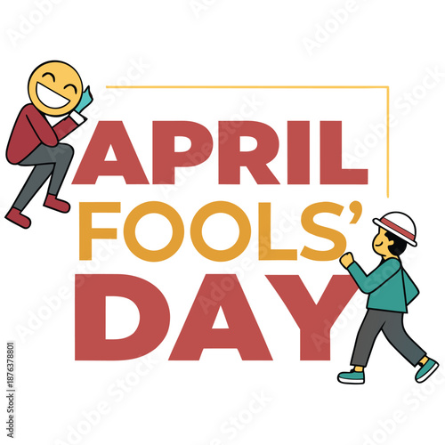 April fools day prank surprise illustration