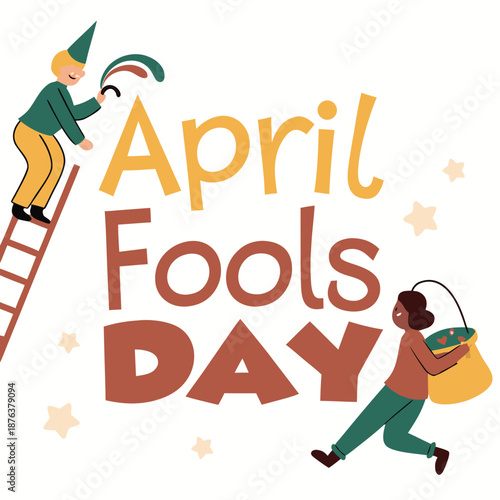 April fools day prank surprise illustration