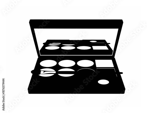 Minimalist Eyeshadow Palette - Black & White Vector
