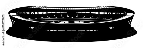 Stadium Silhouette - Minimalist Vector Illustration